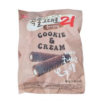 구워만든 곡물 그대로 21 쿠키앤크림 480g 크리스피롤 간식 회사 어르신 과자