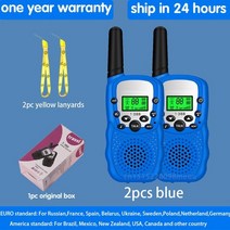생활 무전기 모토로라 블루투스 워키토키 어린이 업무용 생활 무전기 워키토키 어린 업무용, 2개의 파란색 추가 끈, 유로