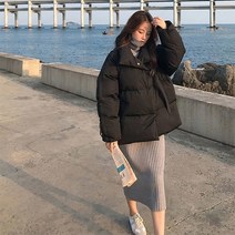 [예쁨시전] 여성용 두꺼운코트 루즈핏 패딩 점퍼