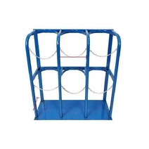 가스통 거치대 가스용기 보관함 산소통 고정장치 식당, 블루 40L 보틀3개