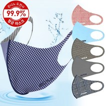 비크론 은나노 대형 마스크 네이비 체크 1p/개별포장/비말 황사 패션 덴탈마스크, 1개, 1개