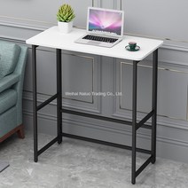 서서쓰는 스탠딩 책상 서서일하는 높이조절 스탠드 노트북 컴퓨터 모니터 키다리 받침대 HS15, 80 x 40 x H75cm 화이트+블랙