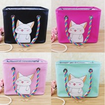 나른한 고양이 목욕가방 욕실 바구니 수영가방, 블랙