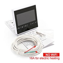 와이파이 스마트 서모 스탯 전기 바닥 난방 물/가스 보일러 온도 원격 컨트롤러 구글 홈, White-16A-No WiFi