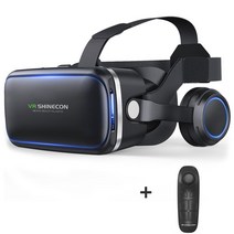 세계여행vr기기VR Shinecon 6.0 가상 현실 안경 스마트폰 쌍안경 비디오 게임용 3D 고글 헤드셋 헬멧, 02 with controller