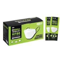 엠플러스 KF94 KF80 KF-AD 마스크 블랙/화이트 대형 1매입, KF80(화이트 1매입 x 50, 1개