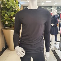 [슈페리어] 부드러운 터치감과 기모가공을 통해 보온성을 유지할수 있는 남성 라운드 라운드 이너 기모 티셔츠 ISA1417 인천논현, 100, 블랙