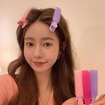 앞머리 뿌리 뵬륨 살리기 집게 펌 셀프 구르프 1+1 핑크 1+1, 20개