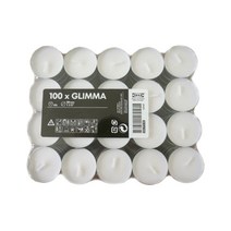 이케아 글림마 미니향초 4시간연소 100개 한세트 3중 안전포장, 4세트, 무향