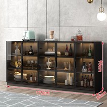 술장식장 위스키장식장 위스키진열장 양주진열장 레고장식장 양주장 낮은장식장 다이닝, 【Five Doors 175】