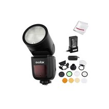 Godox 정규 대리 & 기술 적합 마크 V1-S 플래시 스트로보 24G TTL라운드헤드플래시스피드라이트 AK-R1 악세사리세트 동봉, 상세페이지 참조
