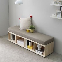 [나무뜰] 코젯 1600 책장형 원목 수납 벤치 소파 GM347, 색상:연그레이