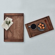 한샘 월넛 우드 쟁반 대
