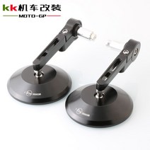부캐너125 부캐너250 튜닝 액세서리 핸들 분리형 빈티지 사이드미러, 블랙 E24 손잡이 거울, 1개