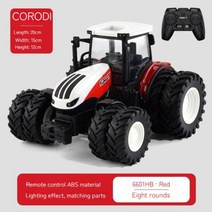 RC Car 24ghz Rc 트랙터 트레일러 Led 헤드 라이트 농장 장난감 세트 124 원격 제어 자동차 트럭 모의 어린이 소년 선물, A3