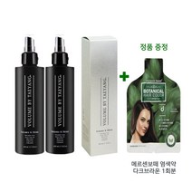 볼륨바이태양 볼륨 앤 샤인 헤어 볼류머 200ml 2개 미스트 뿌리 볼륨 EXP25년+새치커버 염색약, 브라운