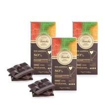 벤치 남아메리카 80퍼센트 코코아 다크 초콜릿 바 70g Venchi del Sur 80 Chocolate Extra Negro, 3팩