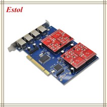 FXS/FXO 포트가 있는 TDM410P Asterisk PCI 카드 아날로그 음성 텔레포니 Asterisk/Trixbox/Elastix/Freeswitch IP PBX 4FXS/