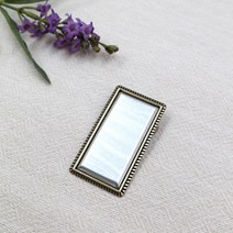 (당일출고)프랑스자수 심플2단스퀘어 브로치-앤틱 MF98/ 자수 퀼트 악세사리DIY, 1개