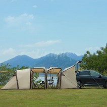 카쉘터 도킹 차박텐트 차량용 대형SUV형 자동차 후면 확장 텐트 팝업 3-5 인용 자가 운전 야외 캠핑 쉼터, 04 Champagne