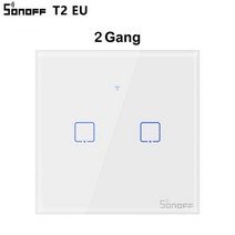 스마트스위치 iot 무선 전등 스마트 스위치 Sonoff t0 t1 t2 t3 us eu rf wifi 벽 조명 123 갱 타이머 ewelink app 제어 alexa home, t2 2 갱 i