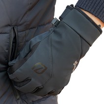 기모 스마트 장갑 겨울 스키 스노우보드, 블랙