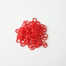 로코코블랑 애견 라텍스(투명 저알러지 논라텍스) 밴드 강아지 머묶 밴드 미간 고무줄, 레드, S