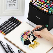 WhiteBlue 마카펜 디자인 마카세트 미술 드로잉펜 보드펜, 1-마카펜세트-60색