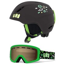 Giro Launch CP 청소년 스노우 스키 헬멧 고글 매칭 매트 블랙 레드 포디움 XS (48.5-52cm)(관부가세포함), Matte Black Alien