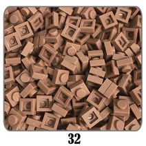 500 개/몫 100G 플레이트 1x1 빌딩 블록 MOC 부품 DIY 픽셀 아트 QR 코드 벽돌 모자이크 키즈 완구 52 색 호환, 32