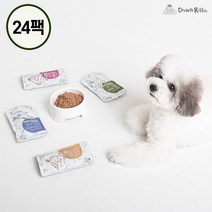 [크라운롤리] 강아지화식 유기농 습식사료 전연령 버라이어티팩 24팩 2.4kg 상온보관, 닭 12개+오리 12개