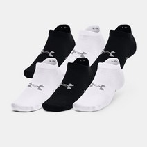 언더아머 언더아머양말 PQF 1370542-003 UA Essential No Show 6pk BLK, XL