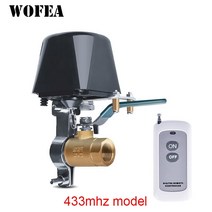 누수탐지기 Wofea 생산 가스 감지기 자동 밸브 컨트롤러 433mhz 가스 밸브물 밸브 무선 원격 제어 조작기, dn20 브래킷