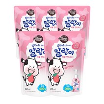 샤워메이트 말랑이 버블 핸드워시 딸기 우유향 리필 250ml, 5개