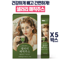 샐러리주스 몸신쥬스 건강 뷰티 면역 잘빠지는 클렌징 클렌즈 주스, 2.5g, 5박스