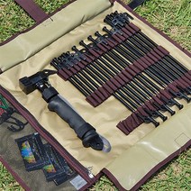 캠핑 단조팩 10개 망치 가방 세트+사은품 야광링 10개, 샤이니 크롬 20cm 6개+30cm 4개 세트