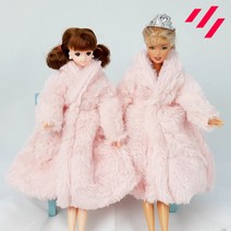 인형옷 드레스 캐주얼 26종, c_08.솜사탕코트 핑크