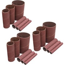 POWERTEC 11240 6가지 크기의 스핀들 샌더용 4.5인치 샌딩 슬리브 모듬 그릿 80 120 240 | 알루미늄 옥사이드 샌드페이퍼 구색 직경. 1/2 3/4 1 1-1/, 다양한 샌딩 슬리브 18pk
