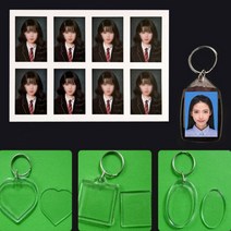 만들기 포카홀더 증사 사진 키링 아크릴 부자재 홀더, 6아크릴홀더-타원