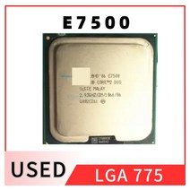 CPU 코어 2 듀오 프로세서 듀얼 소켓 775 E7500 2.93GHz 3M 1066MHz, 한개옵션0