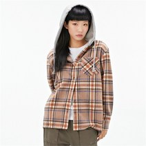 [체이스컬트] DP03 후드배색 울 체크셔츠 AFAG5459C0 (7701471)