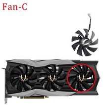 쿨링팬 컴퓨터팬 ga92s2u 87mm 12v 0.46a rtx2080ti 비디오 카드 팬 zotac rtx 2080 ti amp 익스트림 그래픽 카드 교체 팬, 팬 - c
