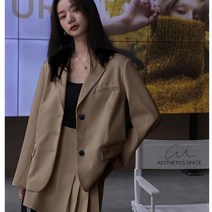 승무원면접복 여자면접복장 아나운서자켓 [JPQF] 여름 통근자 폴리 에스터 정장 코트