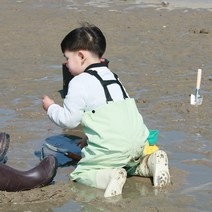 맥스메가다인 어린이장화 가슴장화 키즈 아동 웨이더 갯벌 체험 해루질 장화, 190, 그린