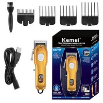 kemei 케메이 바리깡 이발기 원래 이발소 조정 가능한 강력한 헤어 클리퍼 전문, 원래 상자
