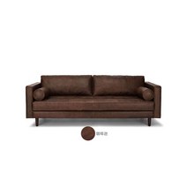 2인 미니 소파 스칸디아 미용실 카페 휴게실 거실 원룸 레더 스툴 쇼파 다이닝 대기실, 브라운