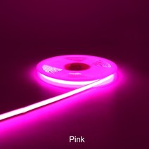모니터조명 LED책상스탠드 공부등 8mm 5mm 와이드 코브 LED 스트립 조명 DC 12V 24V 빨간색 녹색 얼음 핑크 옐로우 따뜻한 차가운 흰색 테이프 바 CRI 90 가정, Pink+DC 24V 5mm PCB+5 meters