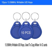 rf카드복사 rfid복사기 프리미엄 rfid 리더기 복사기 nfc 복사기 스마트 카드 프로그래머 125khz 13.56mhz 디코더 t5577 uid 키 fobs 카드 usb, 10 키 리더 없음