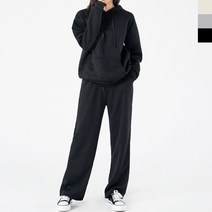 뉴뉴샵 여성용 일자핏 쫀쫀이 후드 기모 트레이닝복 세트