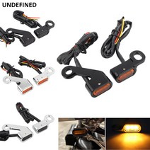 이어폰 할리 Softail FXSB FXBB FLSS 20152020 미니 턴 신호등 오토바이 핸들 바 표시기 앰버 LED 깜박이 램프 12V, 2. Black Amber